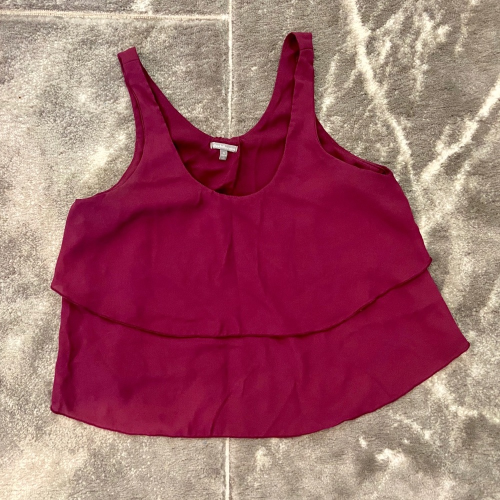 Open back maroon Charlotte Russe blouse